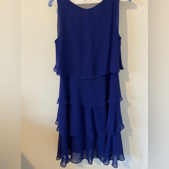 Ruffled sheer dress size small Petite - Picture 2 of 4